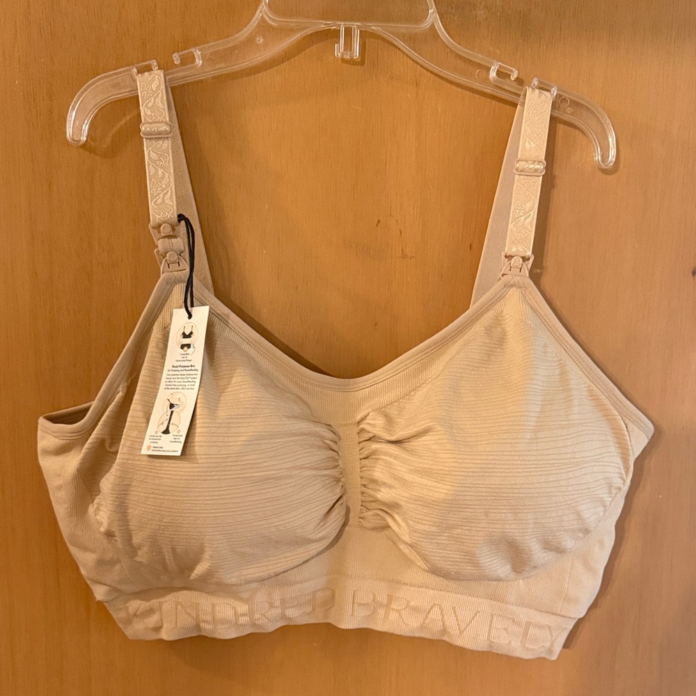 Kindred Bravely Women’s Nursing Maternity Bra New Tan Nude Size XXL Busty